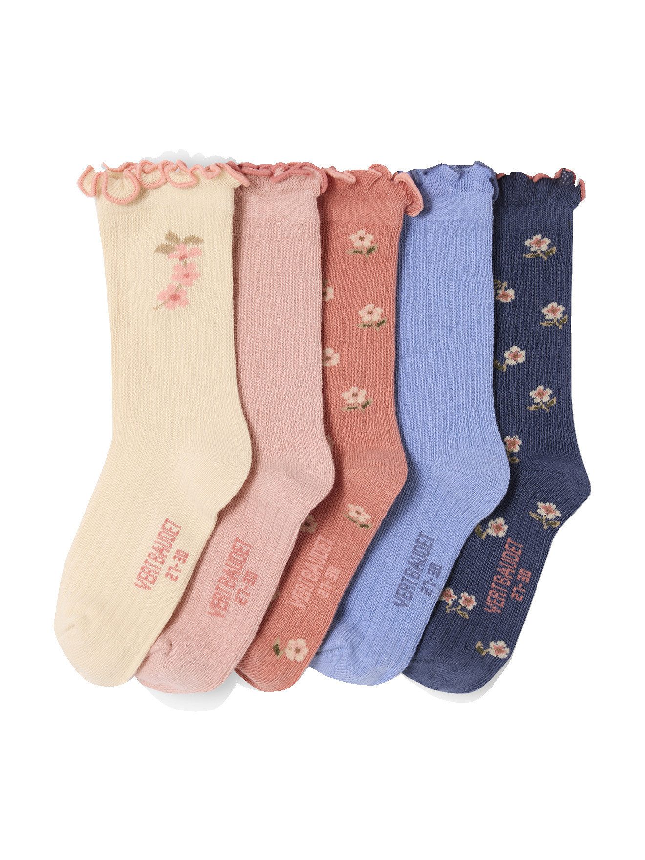vertbaudet Socken Socken BLÜMCHEN, Kinder 5er-Pack