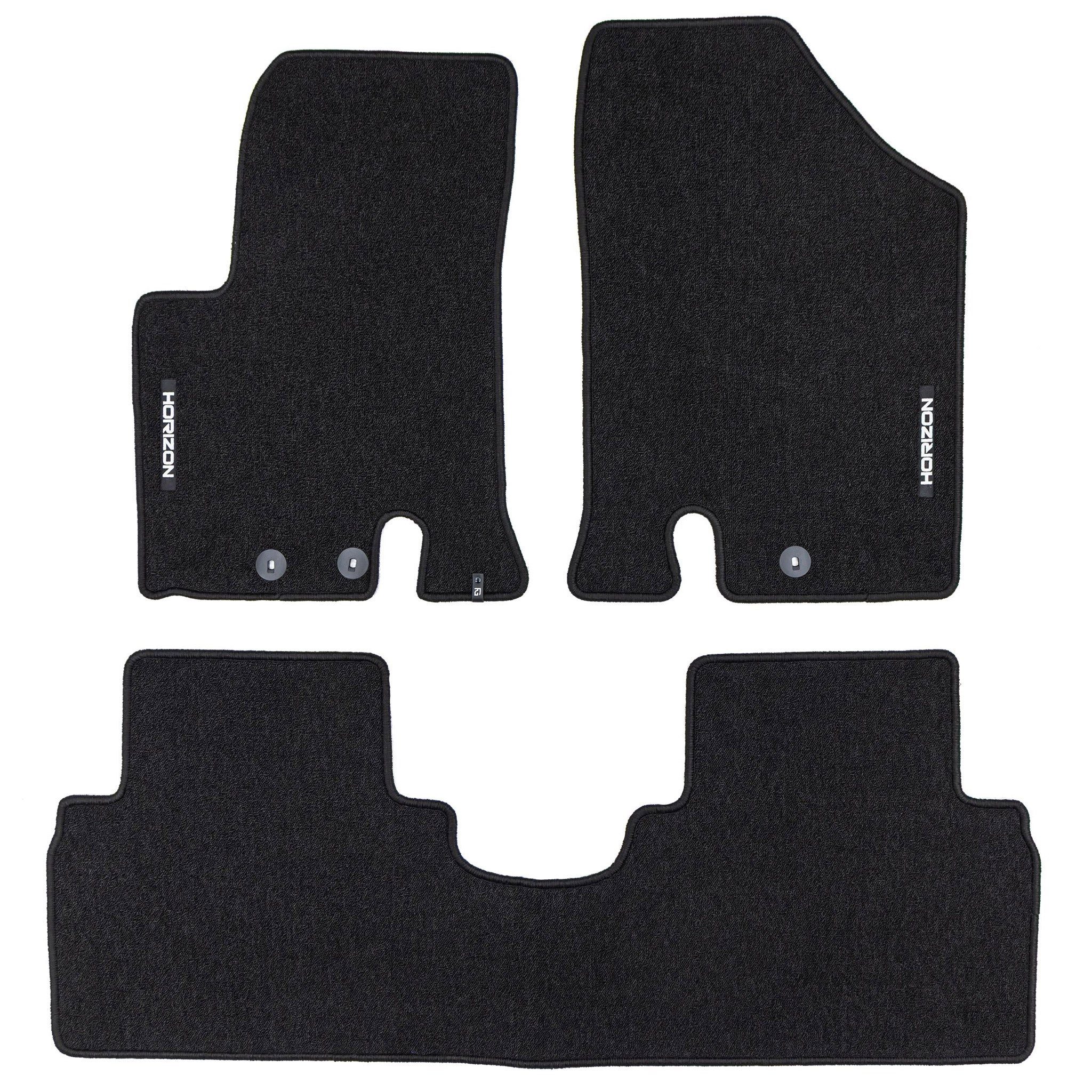 OMAC Auto-Fußmatten Velours für Hyundai ix20 2010-2019 Autoteppich Automatten Schwarz 3tlg