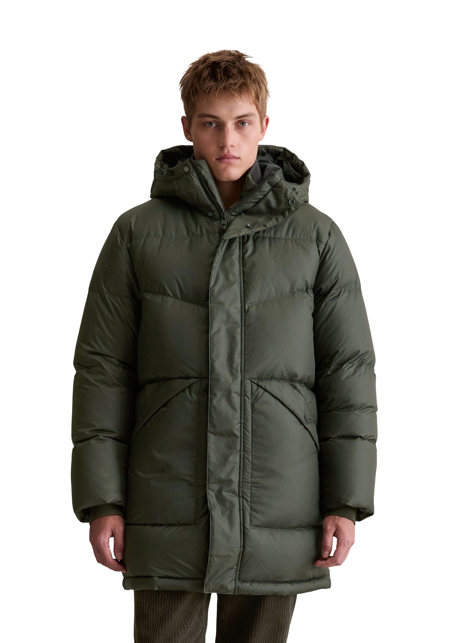 Marc O'Polo DENIM Daunenmantel regular fit, mit fixierter Kapuze günstig online kaufen