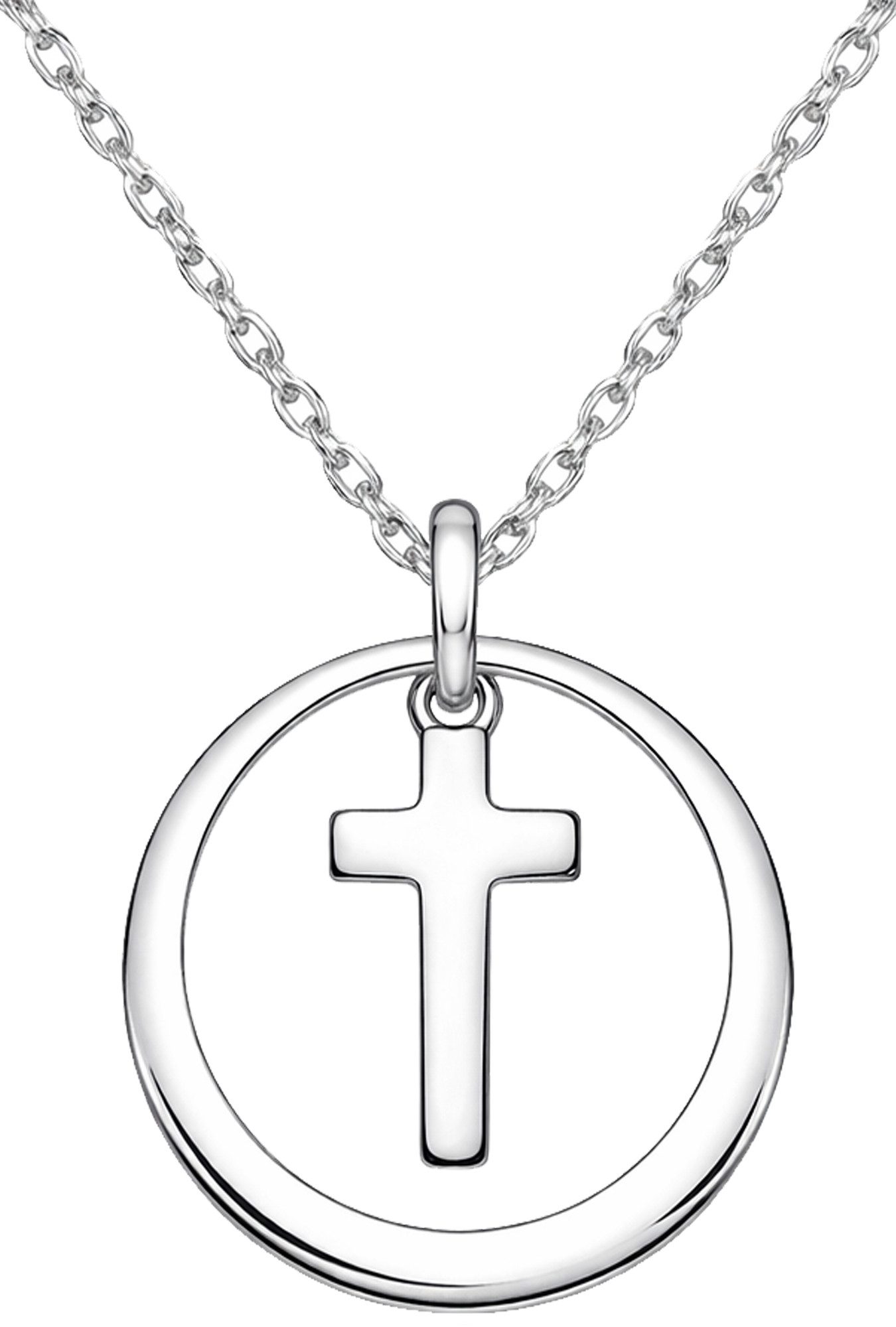 Limana Kreuzkette Kette Damen 925 Silber Kreuz Anhänger Halskette Geschenk (Freundin Frauen Schmuck Silberkette inkl. Dose), Geburtstag Ostern Muttertag Nikolaus Weihnachten