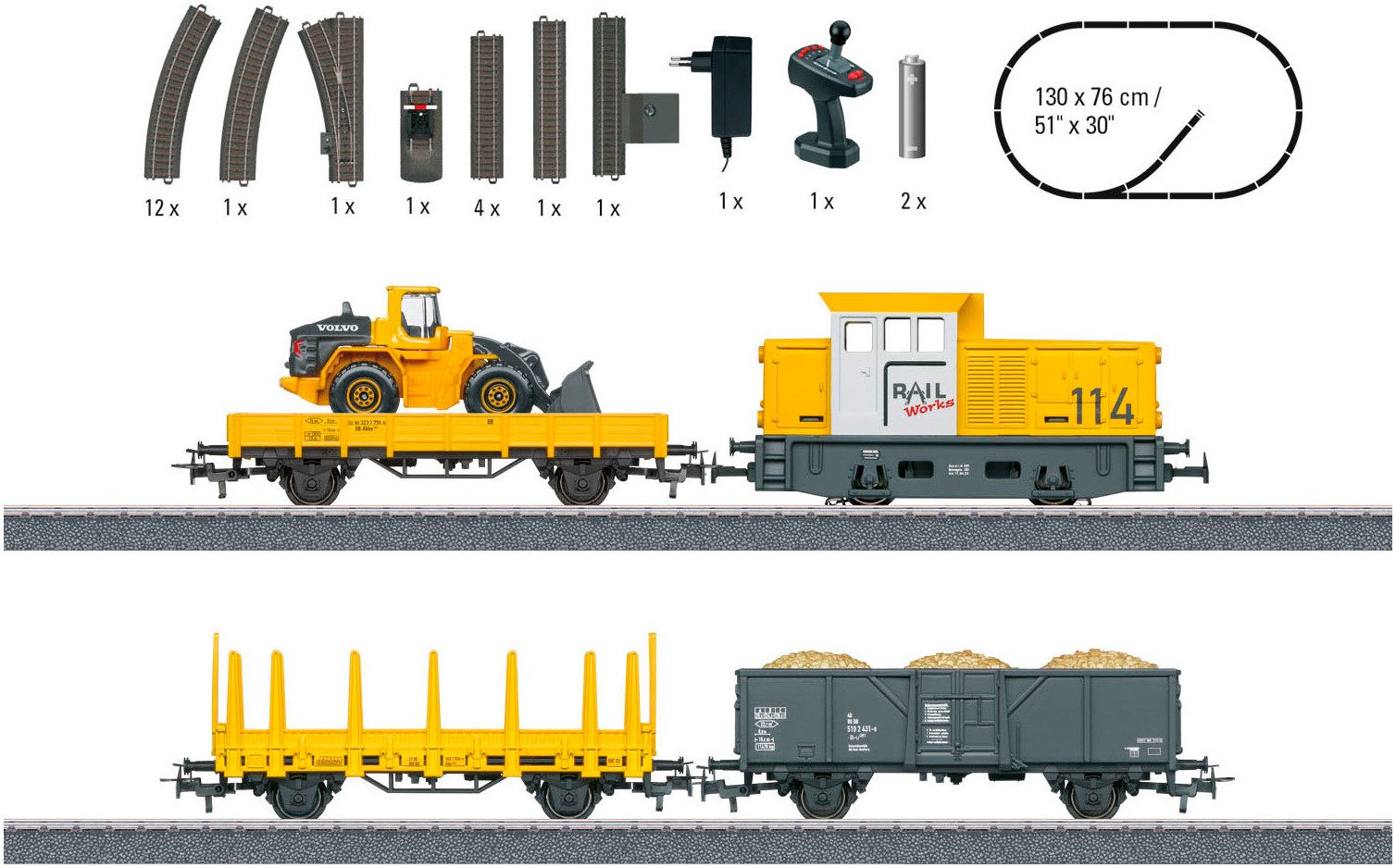 Märklin Modelleisenbahn-Set Märklin Start up - Startpackung Baustelle - 29188, Spur H0, (Set), Made in Europe