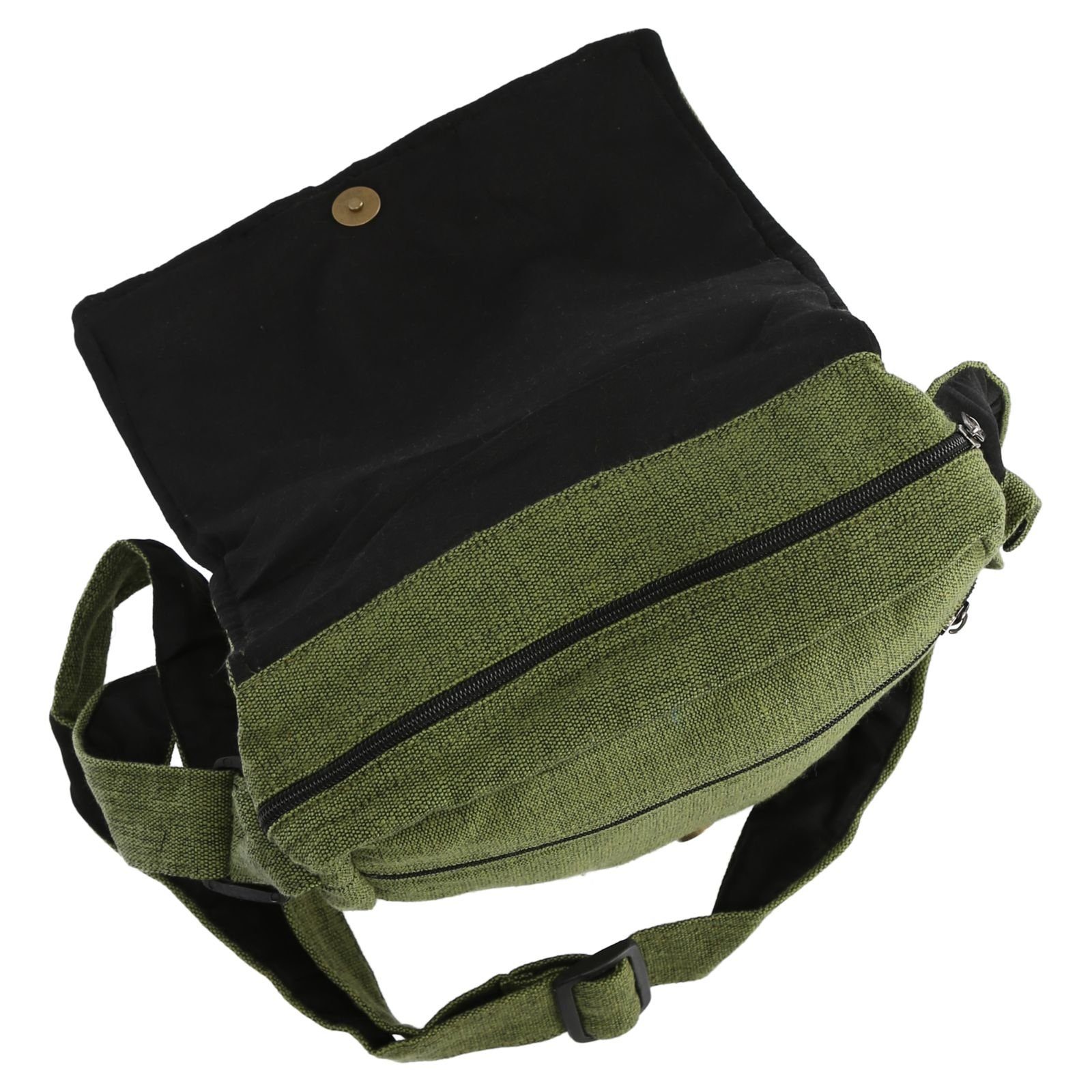 Lebensblume MAGIE Hippie Tasche Umhängetasche +Schulterriemen UND Handtasche Schultertasche Grün KUNST