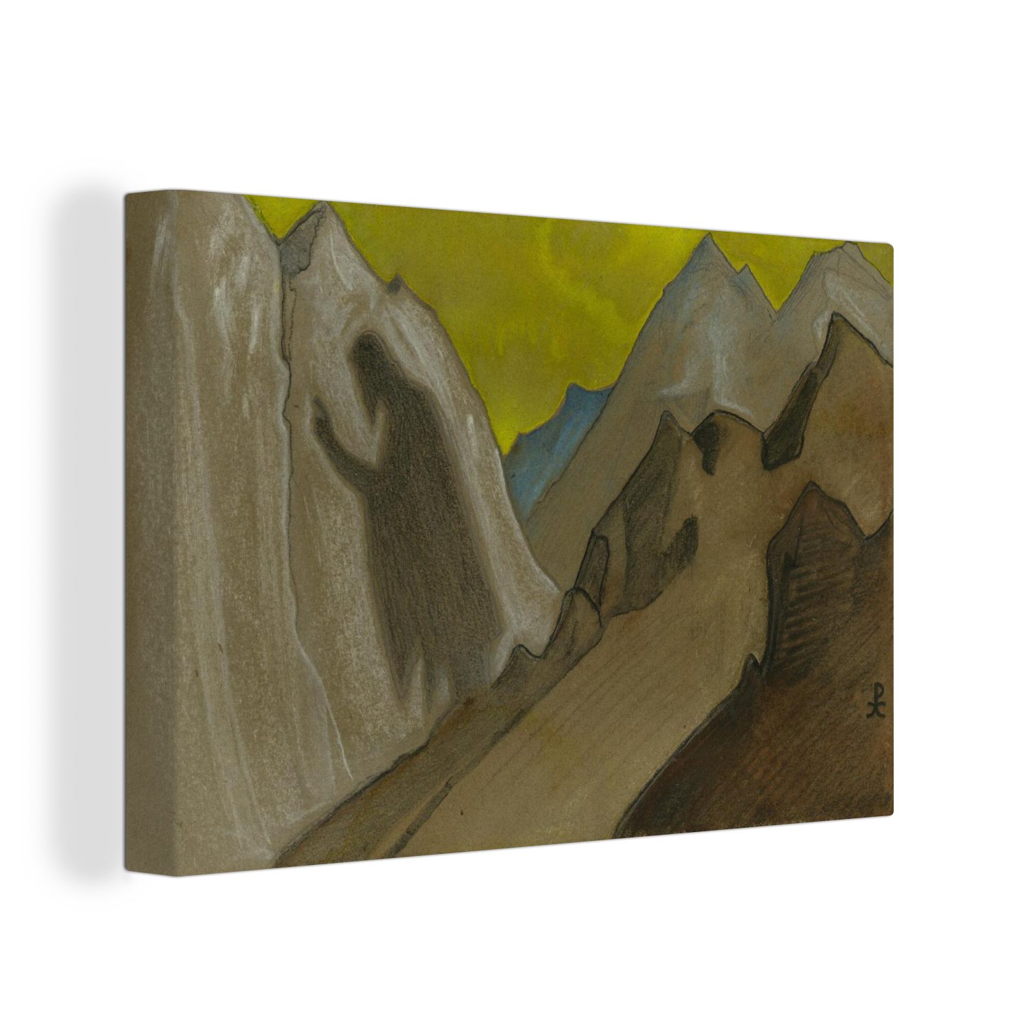OneMillionCanvasses® Leinwandbild Der Schatten von Leinwandbilder, Aufhängefertig, Gemälde Nicholas des - (1 Roerich, cm Wandbild Lehrers Wanddeko, 30x20 St)
