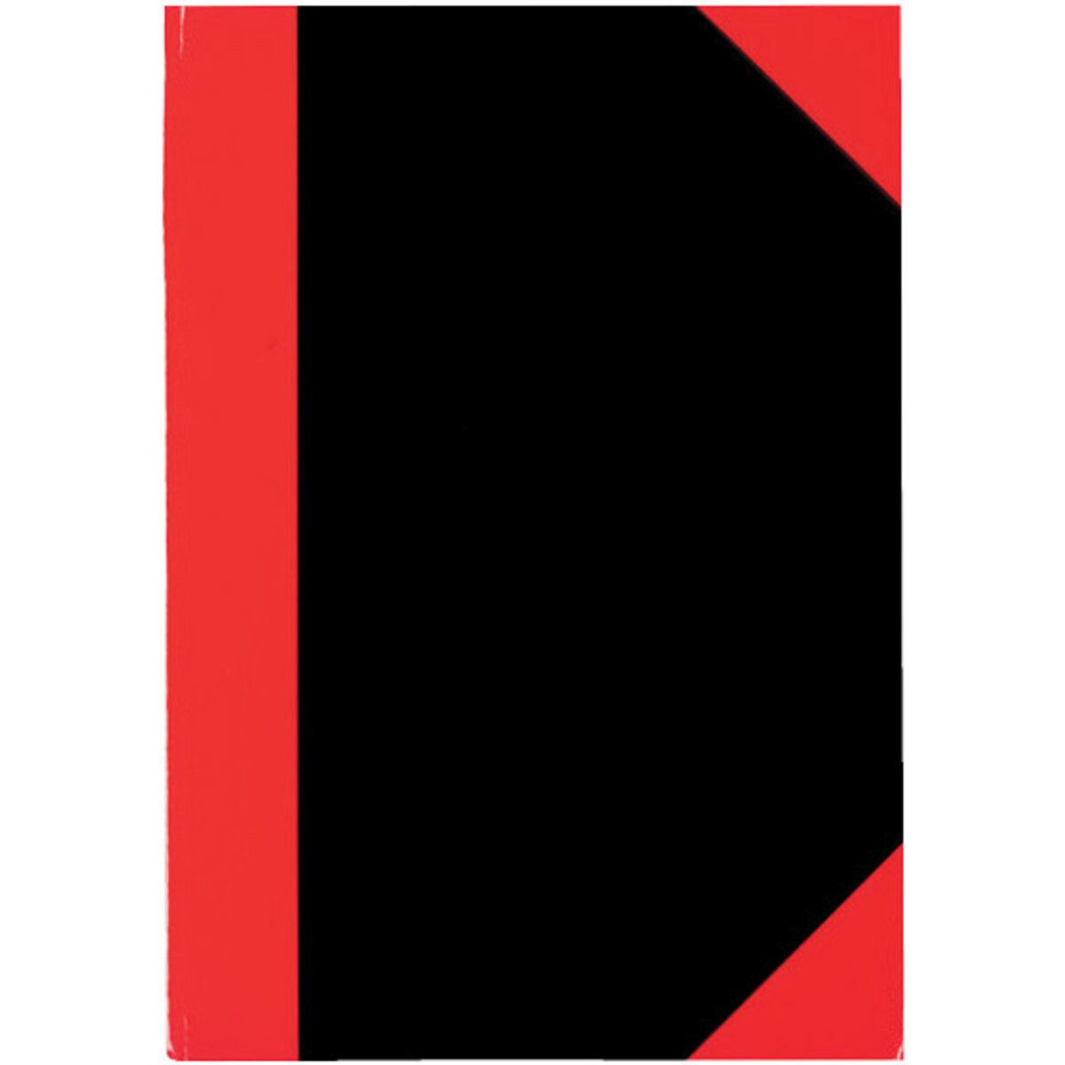 Stylex Schreibwaren Notizbuch Kladde - A4 kariert Hardcover schwarz/rot 96 Blatt.