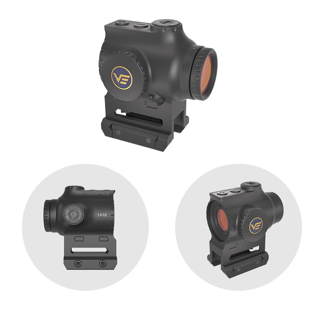 Vector Optics Vector Optics SCPS-M10 Paragon 1X18 Mini Prism Scope Zielfernrohr (Ideal für Jagd, Sport und Airsoft)