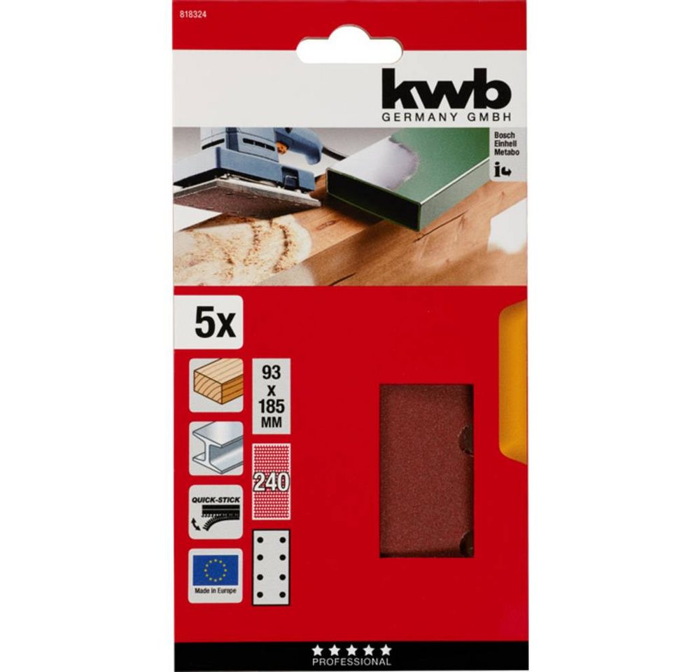 Thumbnail - kwb Schleifpapier QUICK-STICK Schleifstreifen, HOLZ & METALL