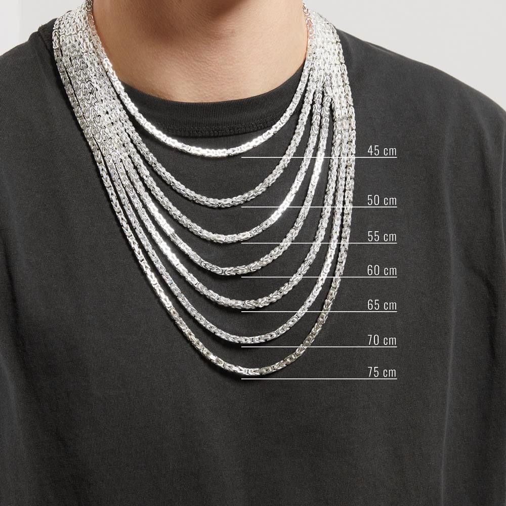 JEWLIX Königskette 925 Silber 4,5mm breit - Länge wählbar KK0045