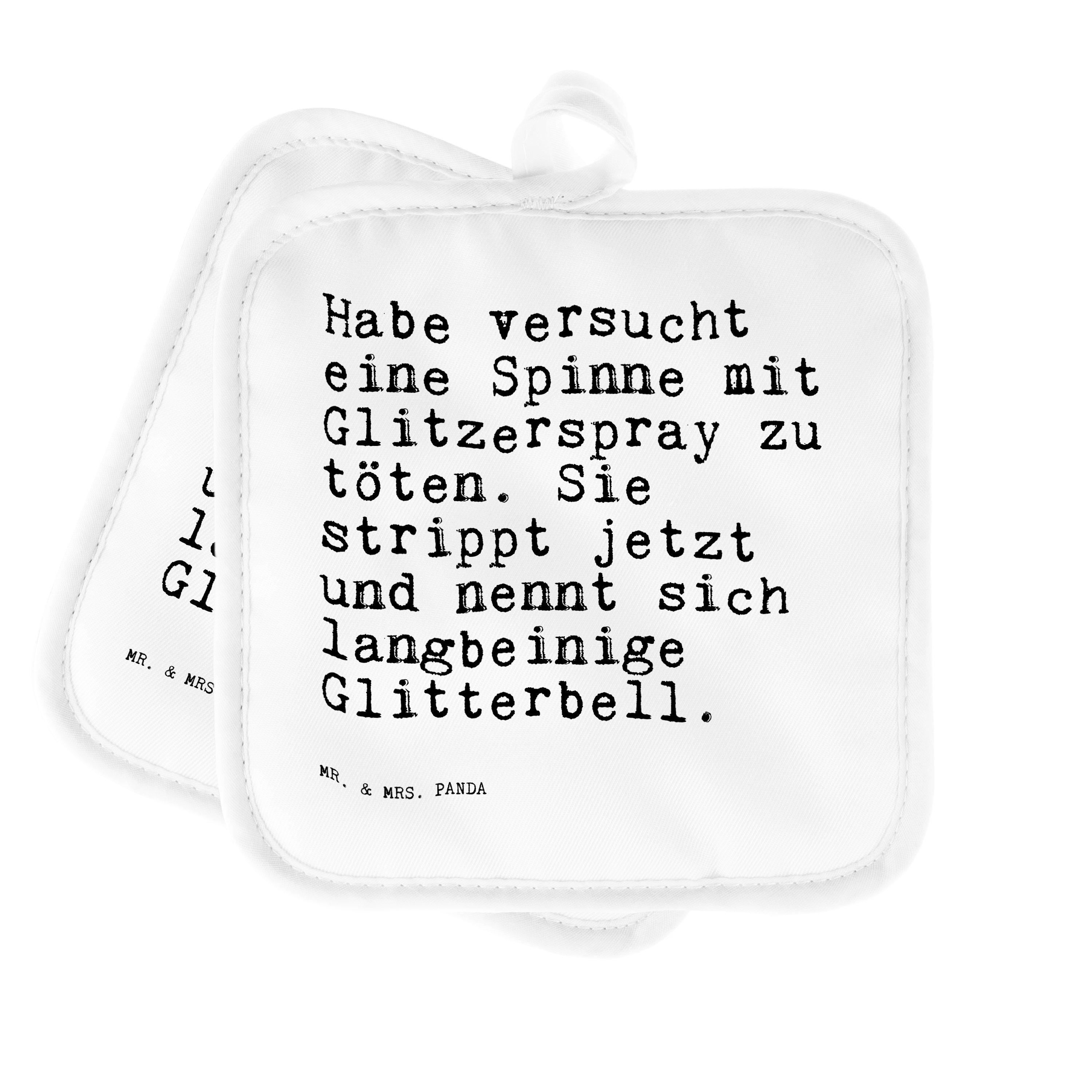 Mr. & Mrs. Panda Topflappen »Habe versucht eine Spinne... Weiß