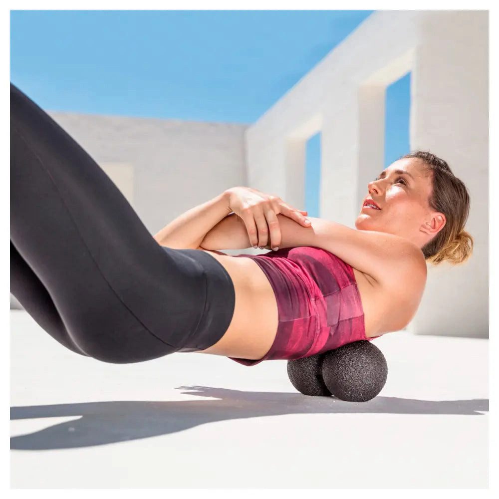 Sport-Knight® Massageball BLACKROLL Fasziendoppelball, effektive und punktuelle Massage, Faszien-Set