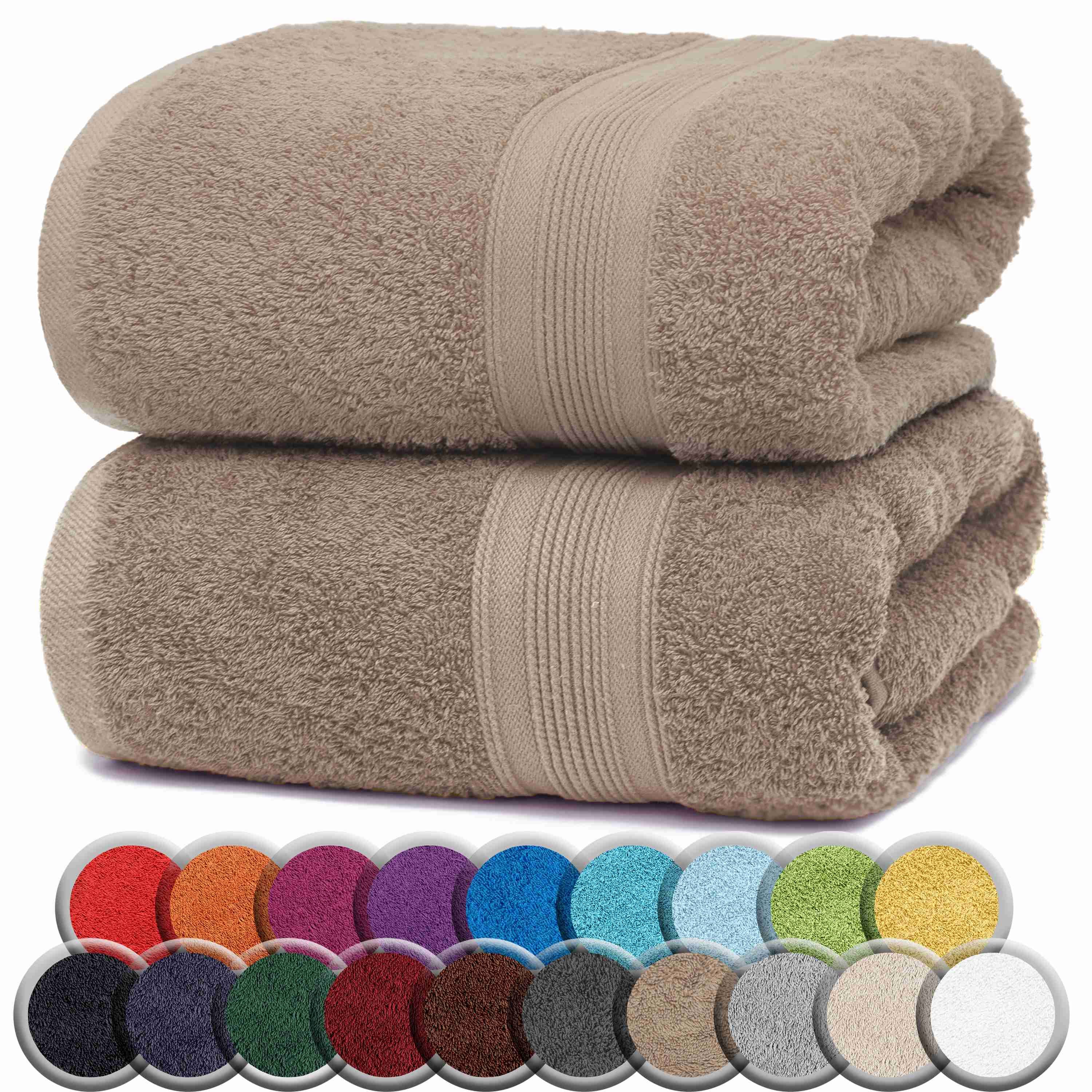 NatureMark Badetuch 2er-Set Frottier Badetücher 100x150cm, 100% Baumwolle ( günstig online kaufen