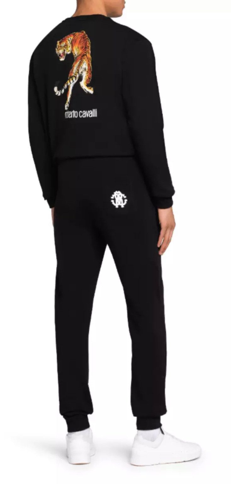 roberto cavalli Jogginghose Firenze RC Monogram Herren Sweatpants Dezentem RC-Monogramm-Print im Laminat-Look
