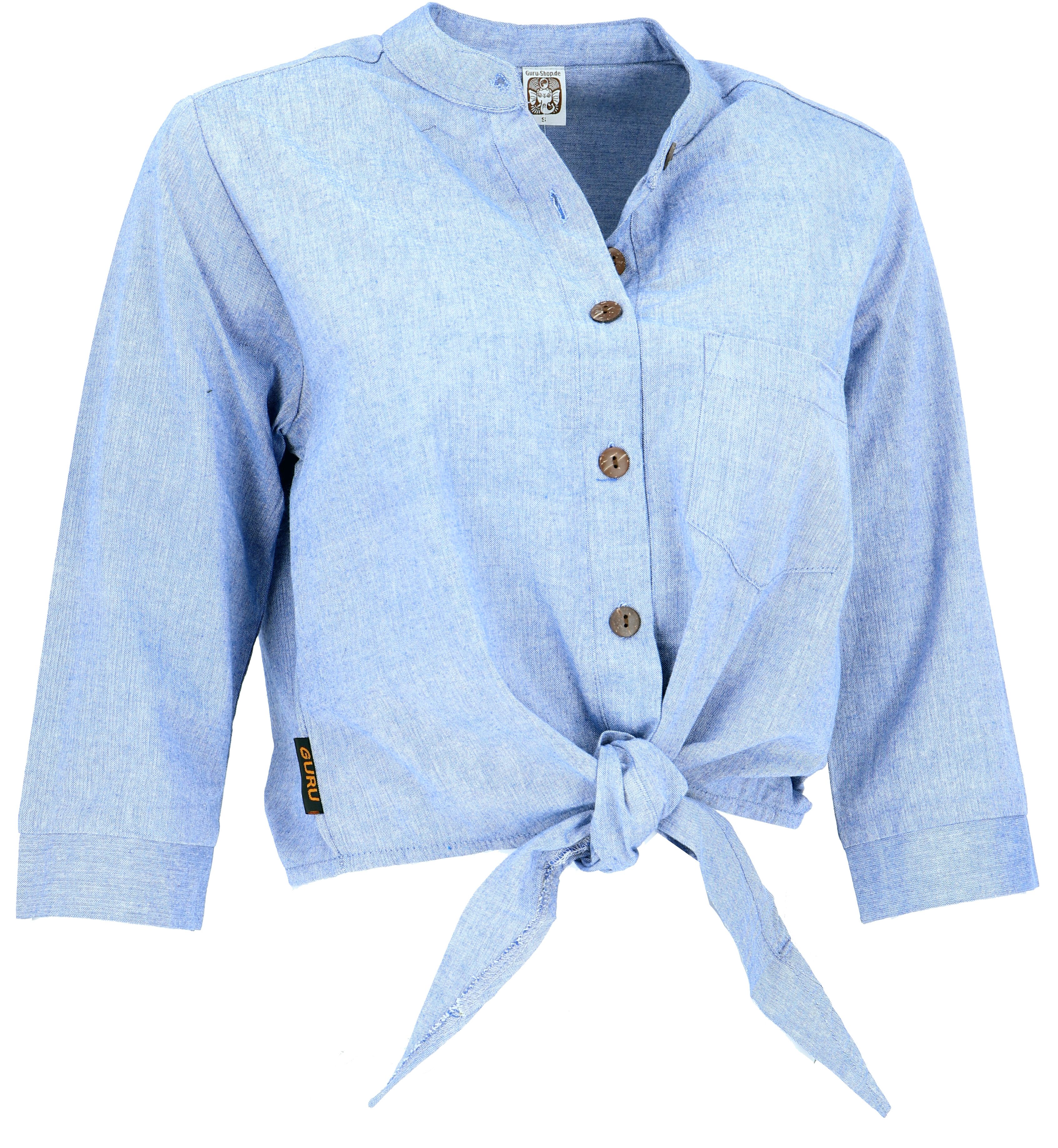 Guru-Shop Longbluse Boho Blusentop zum Binden, günstig online kaufen