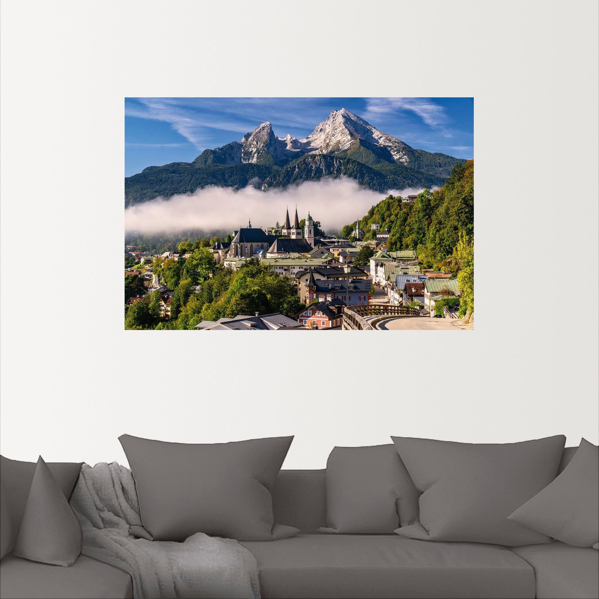 Deutschland Berchtesgaden, in Leinwandbild, Wandbild Wandaufkleber oder Poster Größen versch. als (1 Alubild, St), Watzmannblick Artland