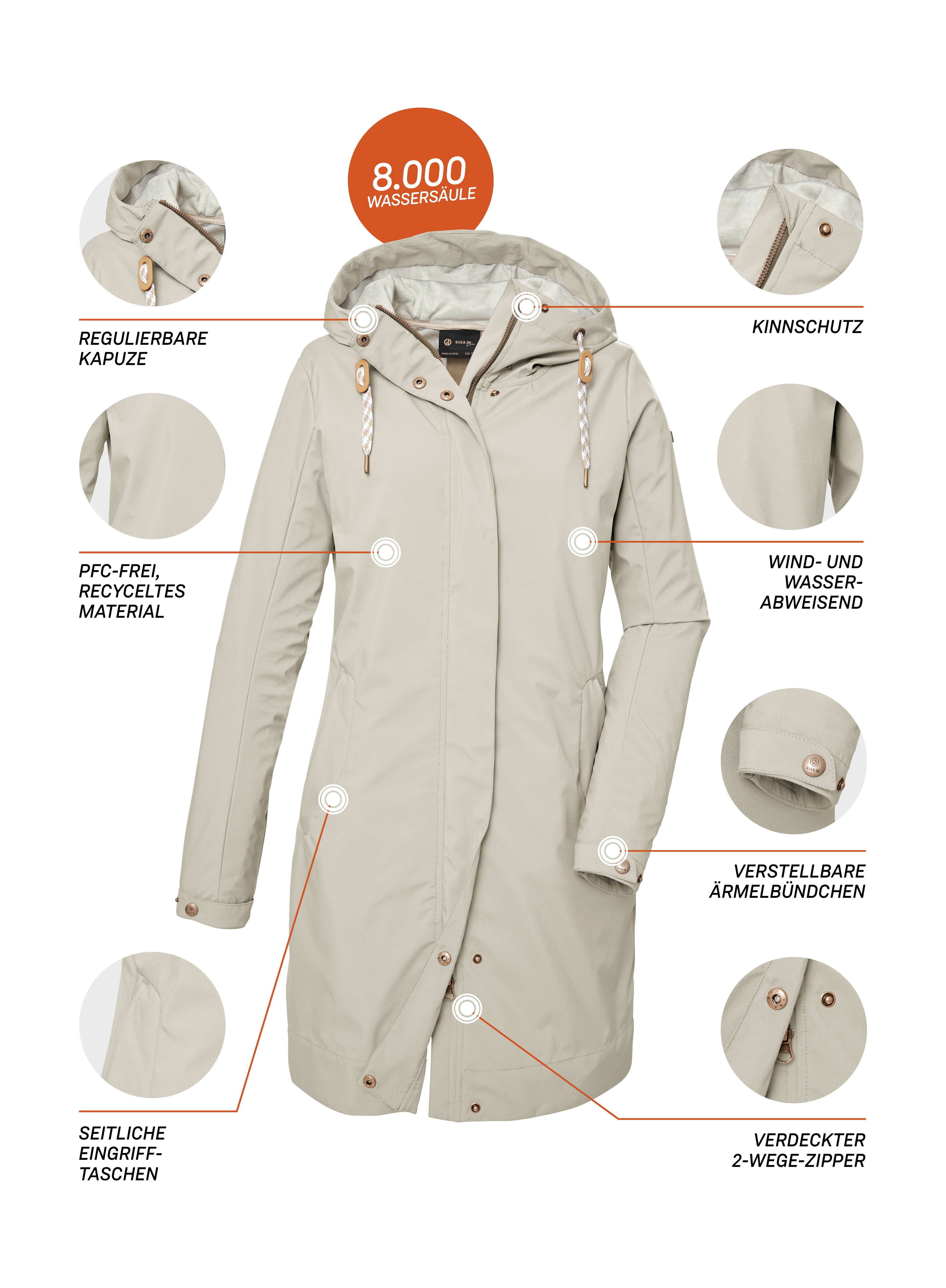 G.I.G.A. DX by killtec Softshellparka GS 16 WMN SFTSHLL PRK Wasserdichter, atmungsaktiver Parka aus recycelten Materialien – Bild 5 von 5