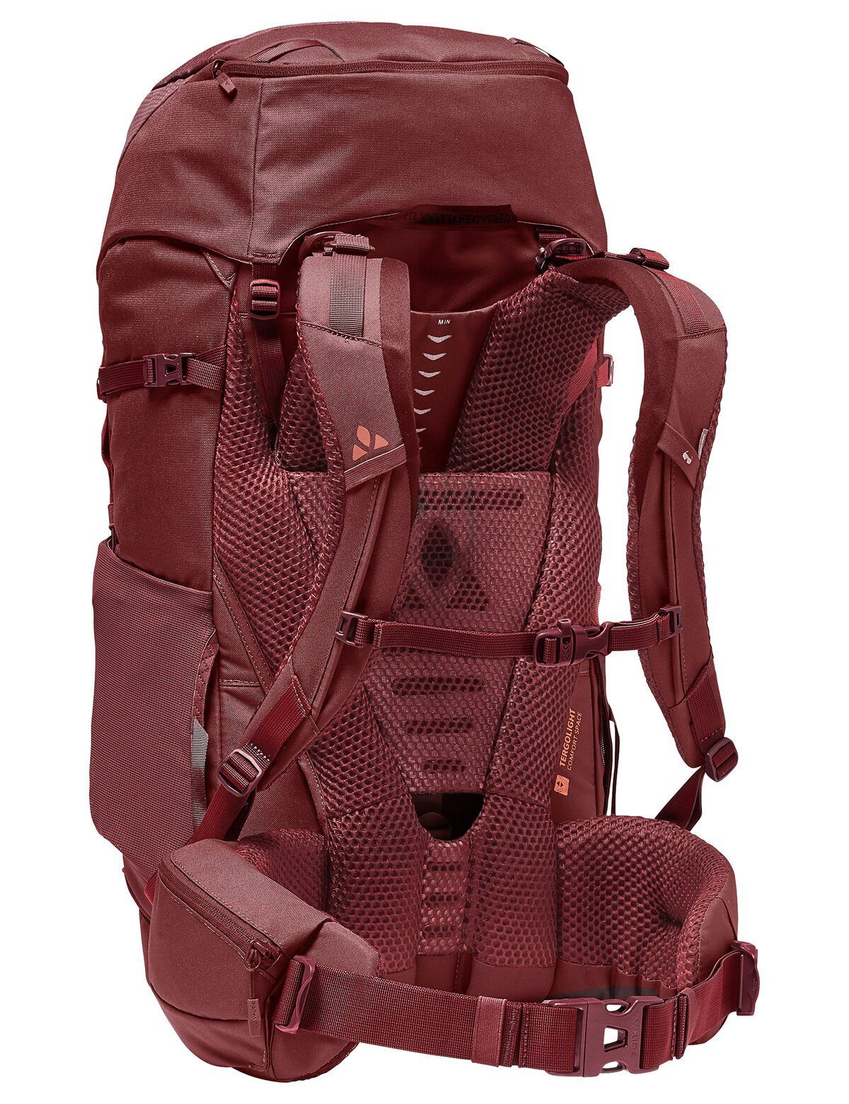 dark Women's cherry Asymmetric 48+8 VAUDE Trekkingrucksack