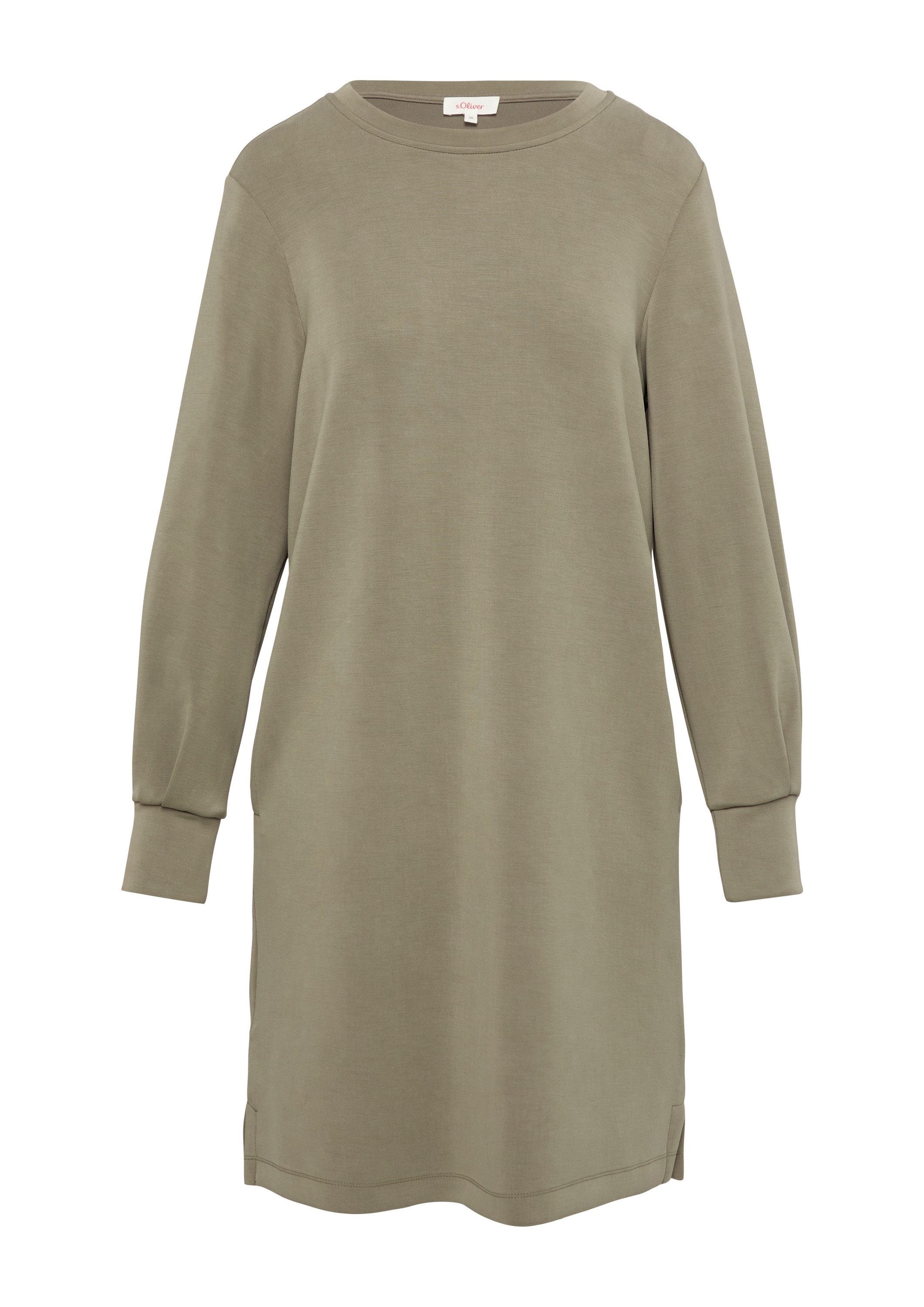 s.Oliver Minikleid Kleid Scuba-Kleid mit Faltendetail am Ärmel und Eingriff günstig online kaufen
