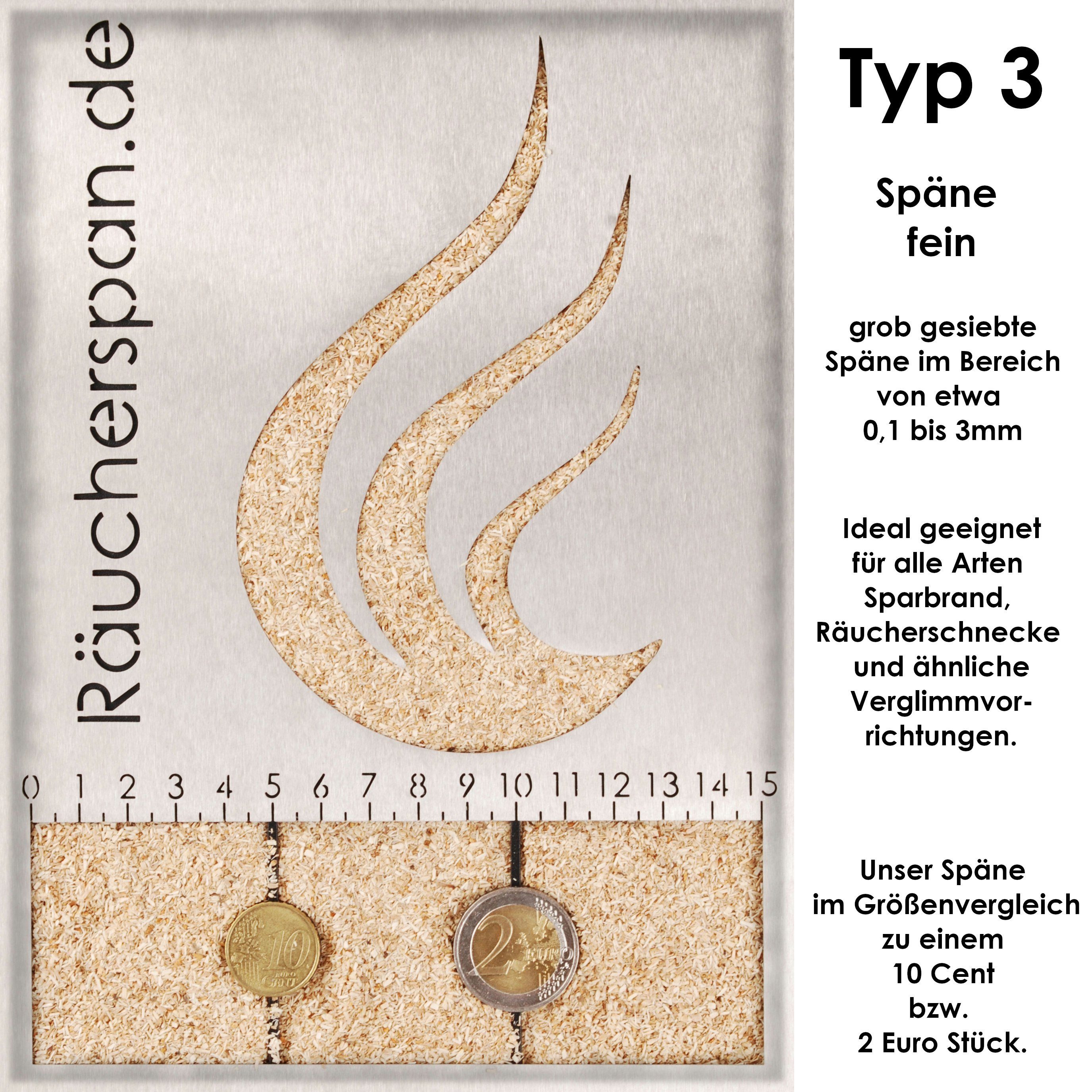 Räucherspan.de Räucherofen Räucherspäne von Räucherspan.de, Buchenholz fein, Typ 3, 2kg 5kg, naturbelassenes Holz, Kammergetrocknet