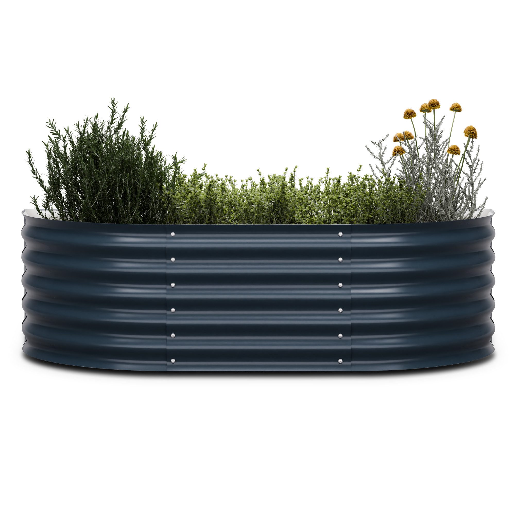 blumfeldt Hochbeet High Grow Extended Hochbeet Metall 150 x 43 x 60cm, Pflanzkübel Outdoor Balkon außen groß Metall Garten