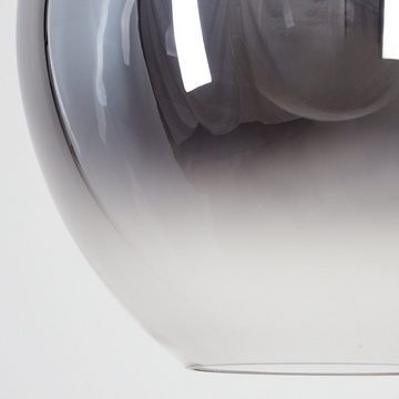 hofstein Hängeleuchte »Saltusio« Hängelampe aus Metall/Glas in Schwarz/Rauchfarben/Klar, ohne Leuchtmittel, Leuchte im Modernen Design, Höhe max. 120cm, 3xE27