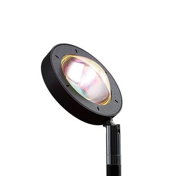 Lindby LED Stehlampe Edonita, LED-Leuchtmittel fest verbaut, Modern, Metall, Glas, Schwarz, 1 flammig, inkl. Leuchtmittel