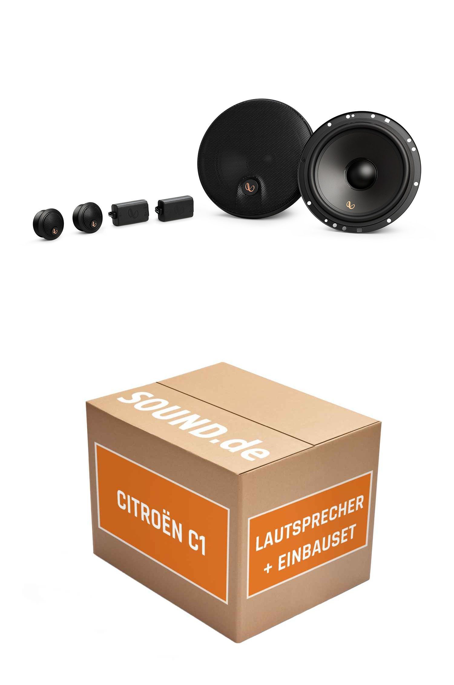 JUST SOUND best choice for caraudio Lautsprecher Boxen Einbauset Infinity Alpha 603C Citroën C1 Auto-Lautsprecher (90 W)