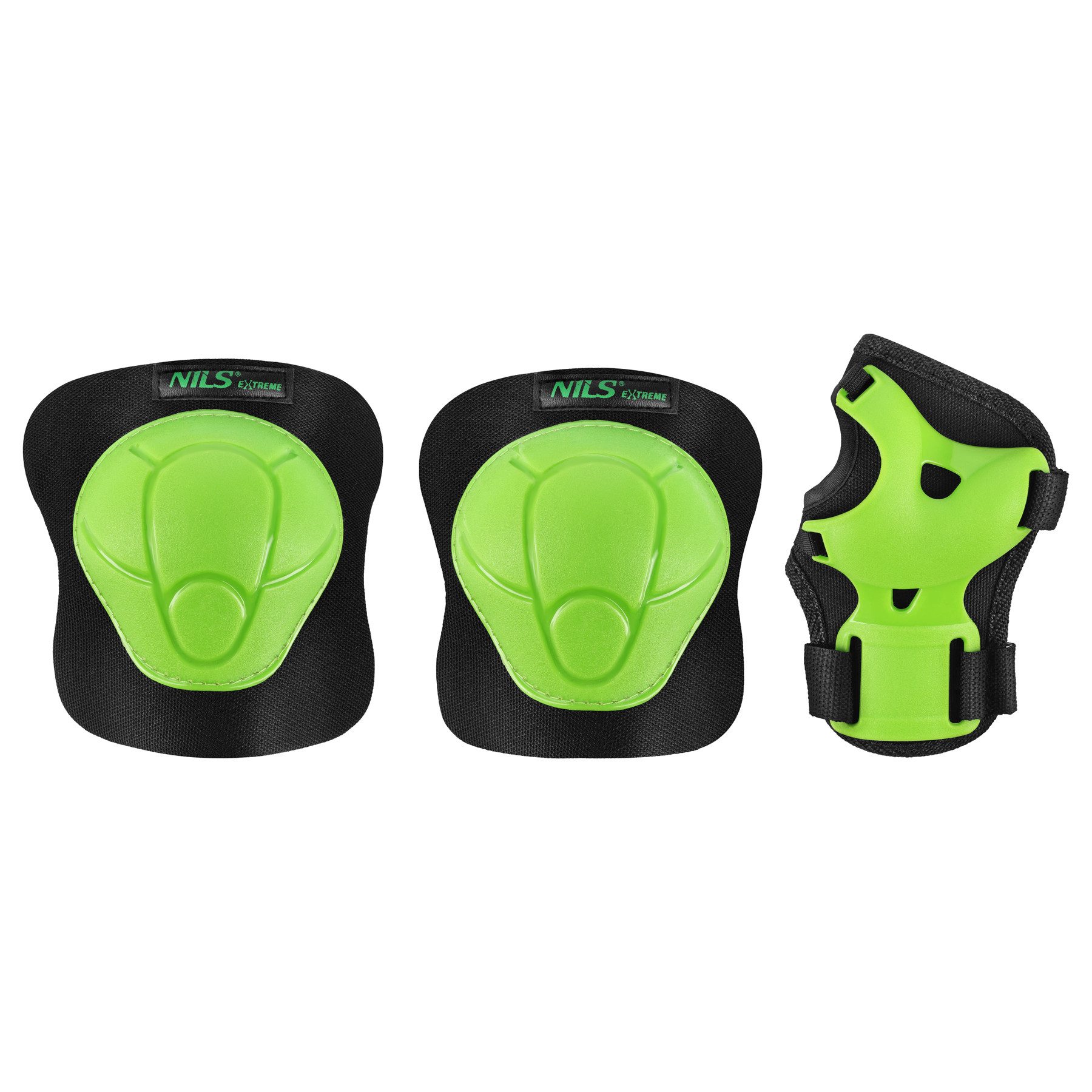 NILS EXTREME Protektoren-Set Schoner Set Inlineskates Skateboard Protektoren Schützer rot (6-tlg), Bequemer Sitz dank Klettverschluss und Gummiband – Bild 2 von 4