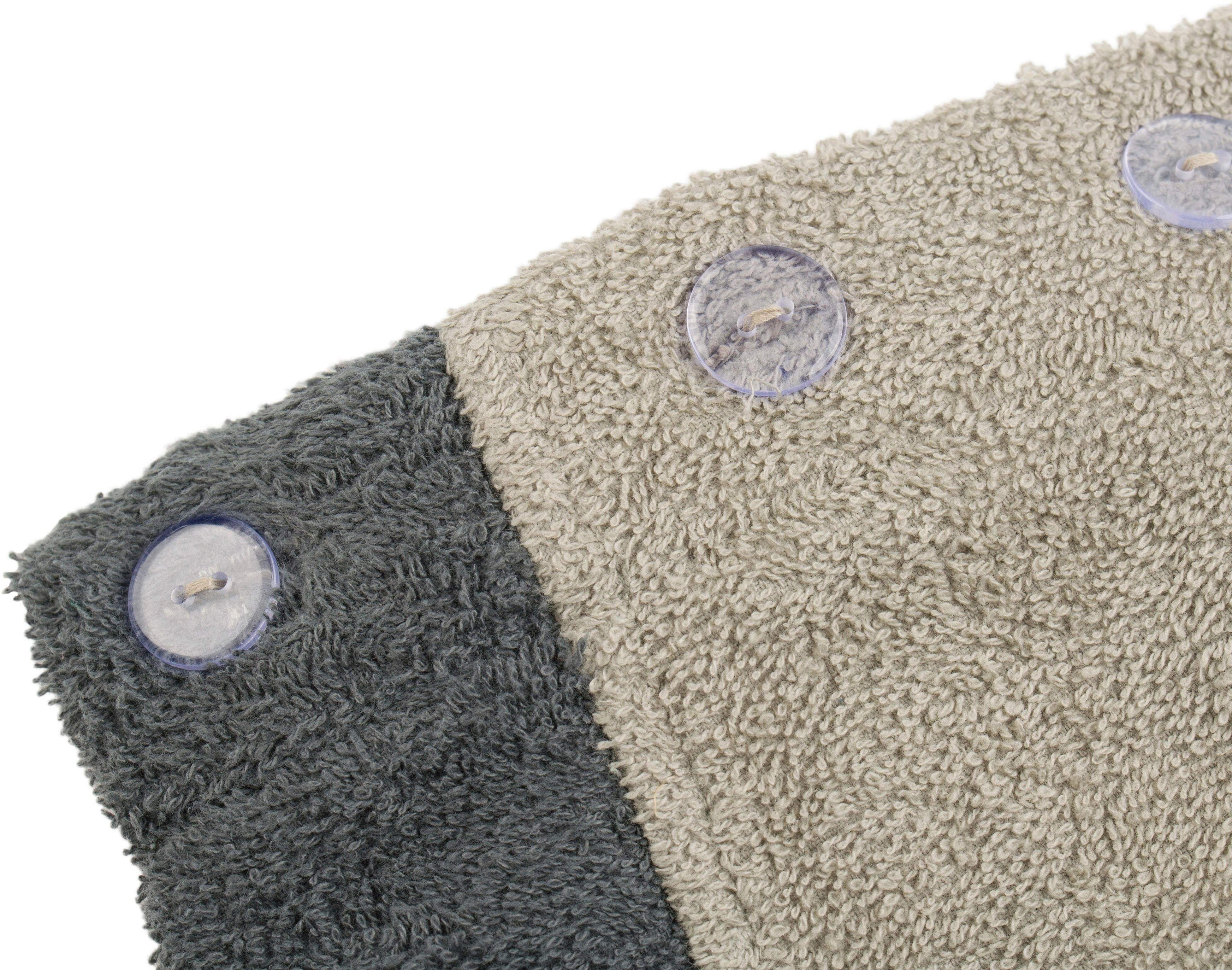 Gözze Kilt Sauna Sarong, ideal für Sauna & Spa, Kurzform, Walkfrottee, Knöpfe, Saunakilt für Damen, 100% Baumwolle, verstellbare Knöpfe, Bestickung