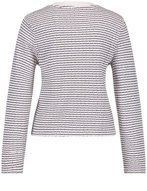 GERRY WEBER Rundhalspullover Pullover mit Ringelmuster und Struktur