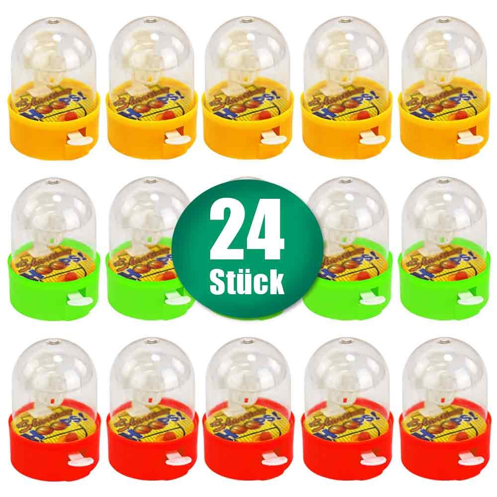B&G INTERNATIONAL Spiel 24 Stück Mini Basketball Tischspiel für die Hosentasche