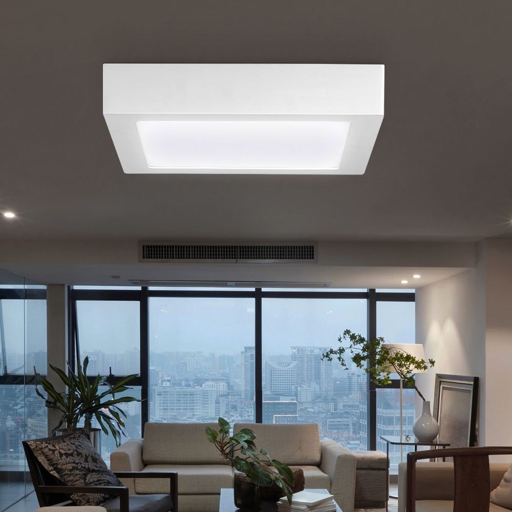 Kanlux LED Deckenleuchte, LED-Leuchtmittel fest verbaut, Wohnzimmerlampe Deckenlampe weiß 22,5cm L Deckenleuchte Neutralweiß