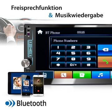 XOMAX XM-2V784D Autoradio mit DAB+ plus, 7 Zoll Bildschirm Bluetooth, 2 DIN Autoradio