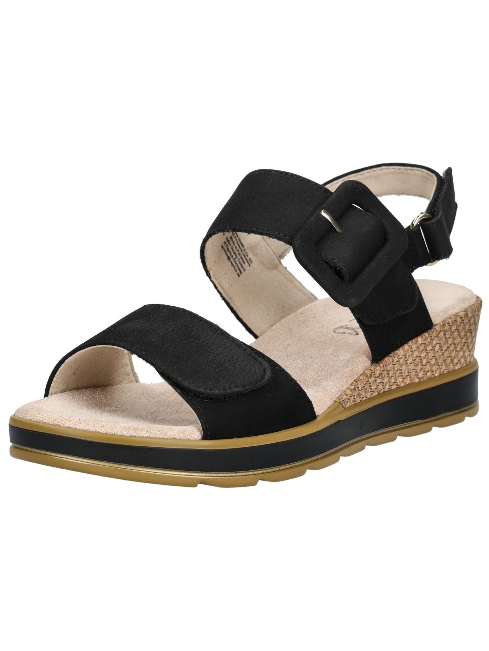Sandalen Nubukleder . Keilsandalette