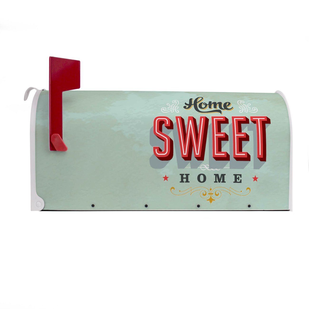 Mississippi Amerikanischer x 17 22 weiß banjado Briefkasten, Briefkasten 51 x original Home Home Mailbox cm (Amerikanischer USA), aus Sweet