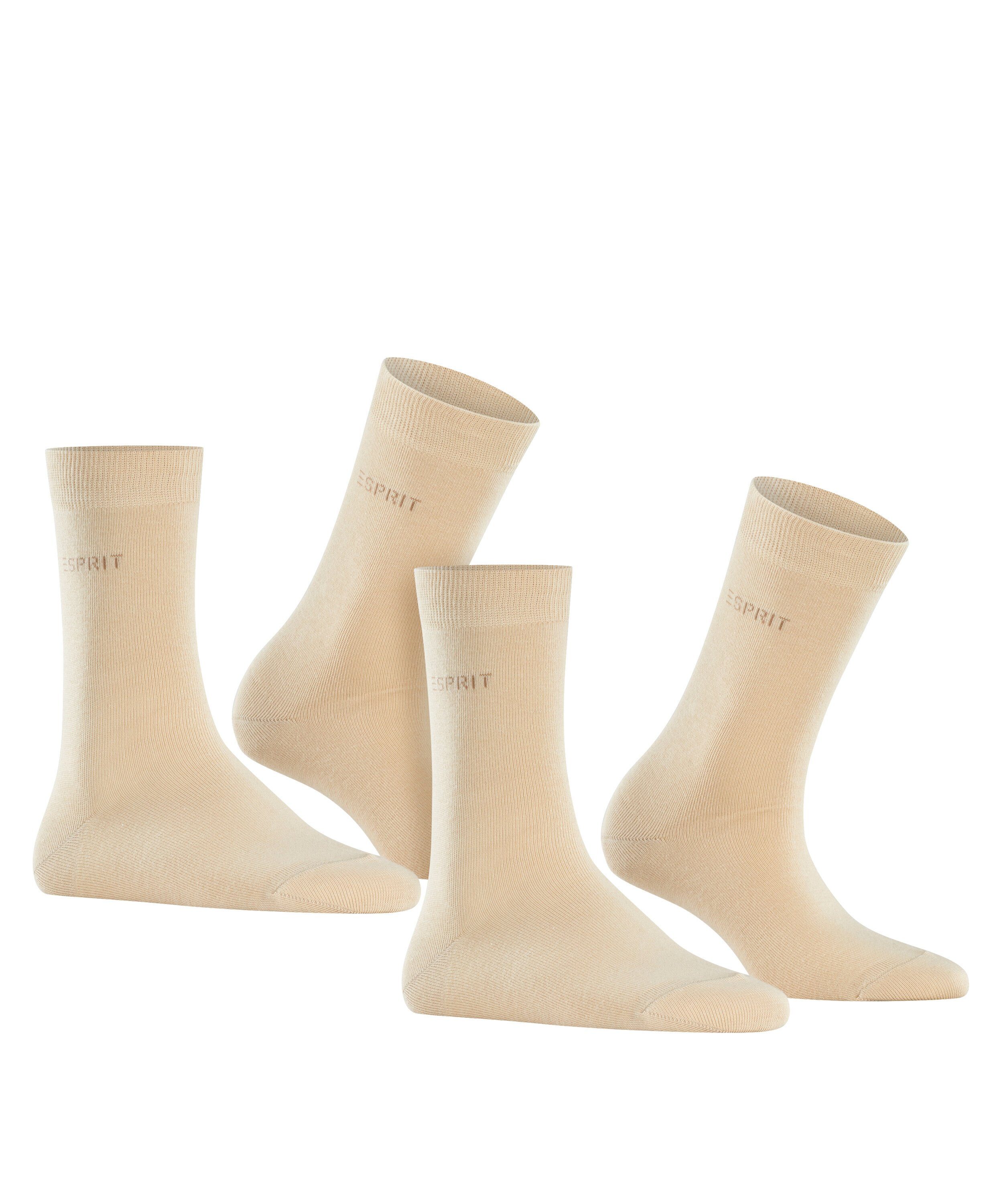 Esprit Socken Uni 2-Pack (2-Paar) (4011) cream
