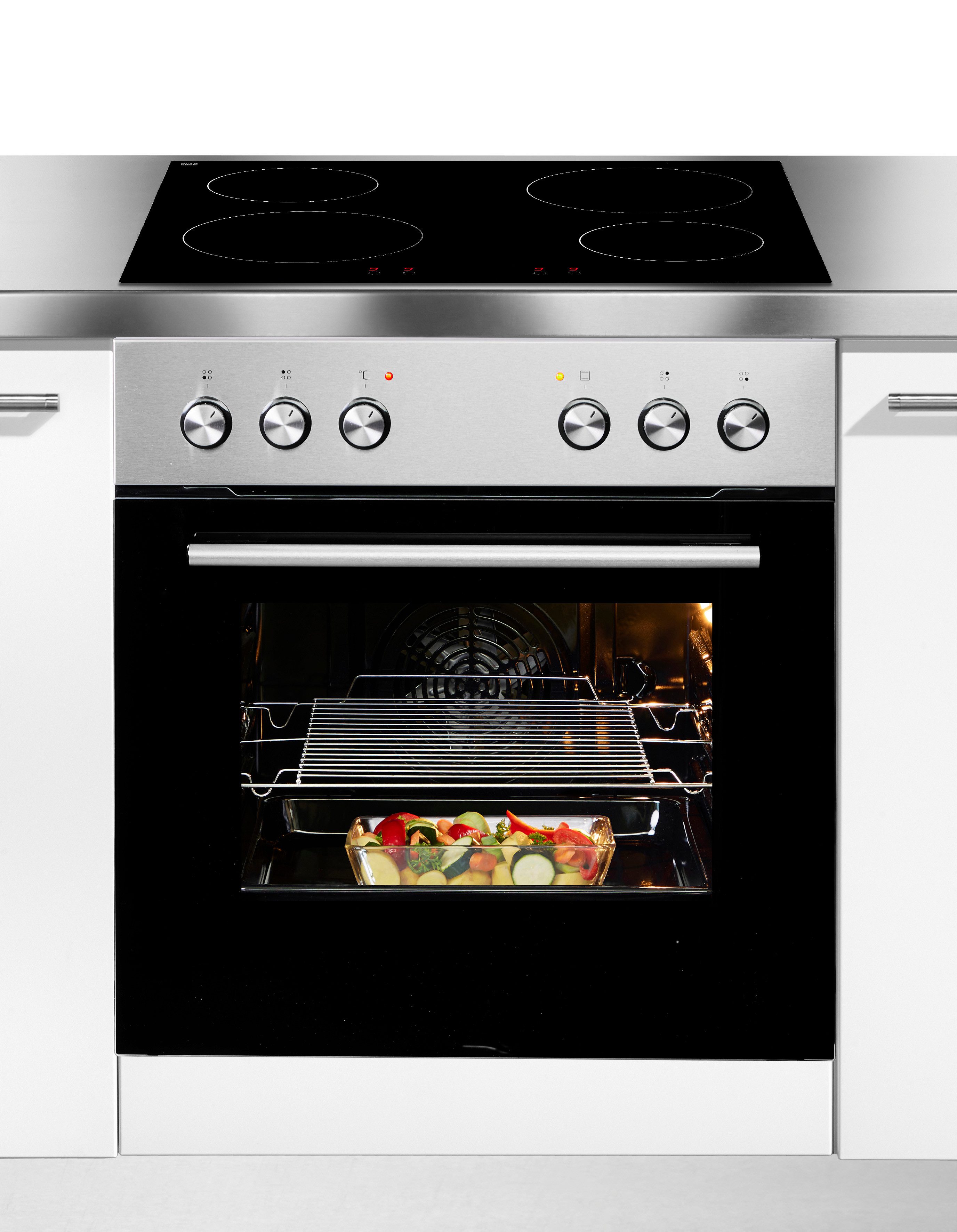 Amica Induktions Herd-Set EHI 935 331 E, Steam Clean, Komfort pur: beste Sicht, leicht reinigen, sicher kochen