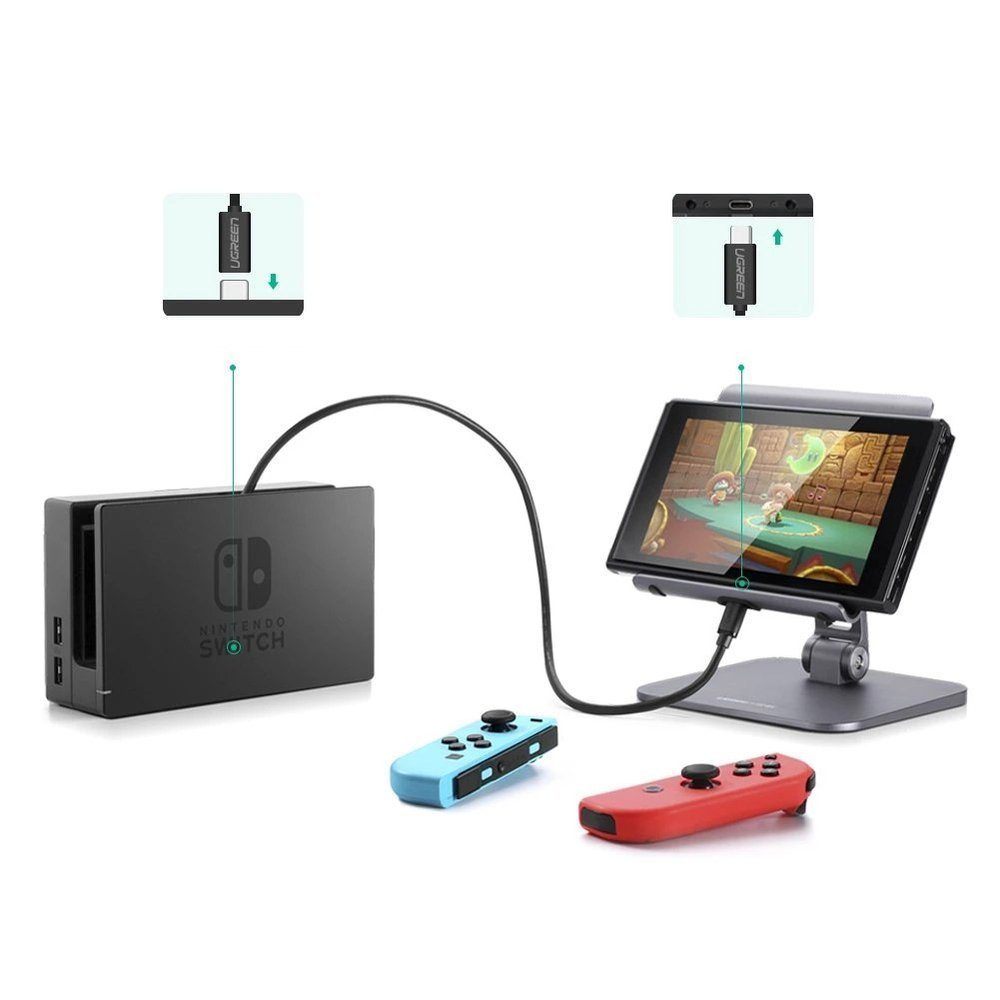 UGREEN Verlängerungskabel USB Typ C 3.1 (weiblich) - USB Typ C 3.1 (männlich) Smartphone-Kabel, (50 cm) – Bild 4 von 5