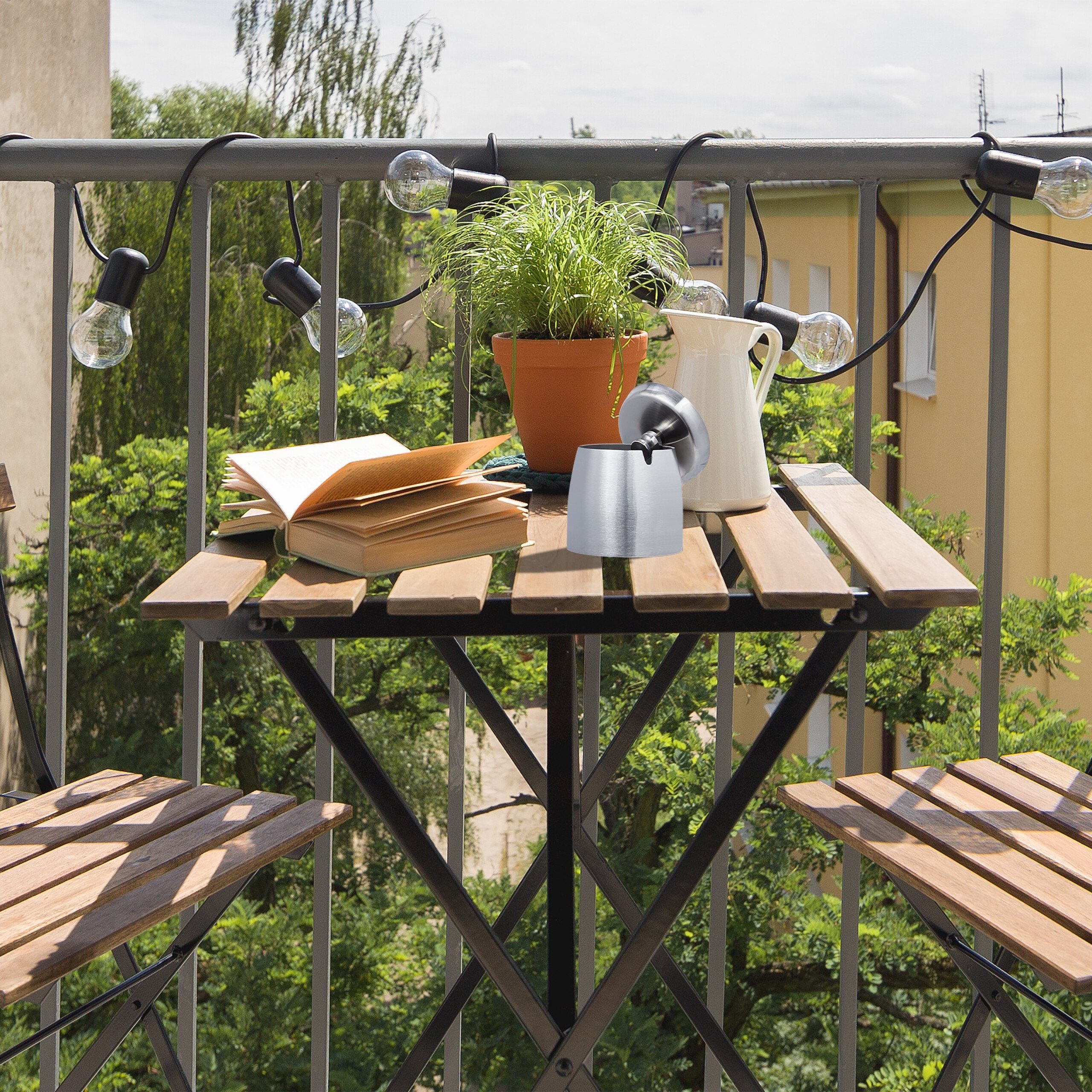 relaxdays Aschenbecher Aschenbecher für Deckel draußen mit