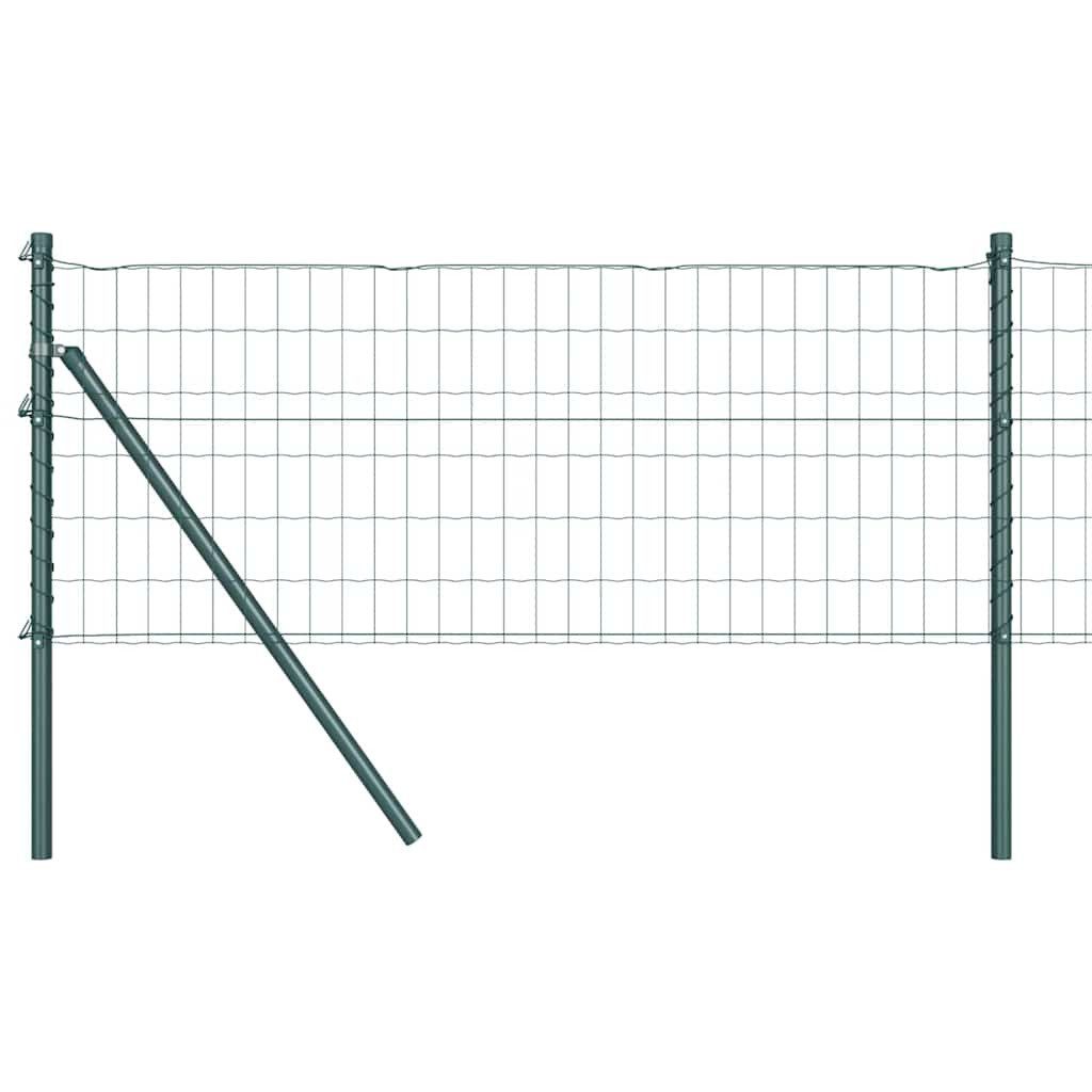 vidaXL Gartenzaun Bodenmontierter Euro-Zaun 10 x 0,4 m PVC-beschichteter Stahl, (1-St)