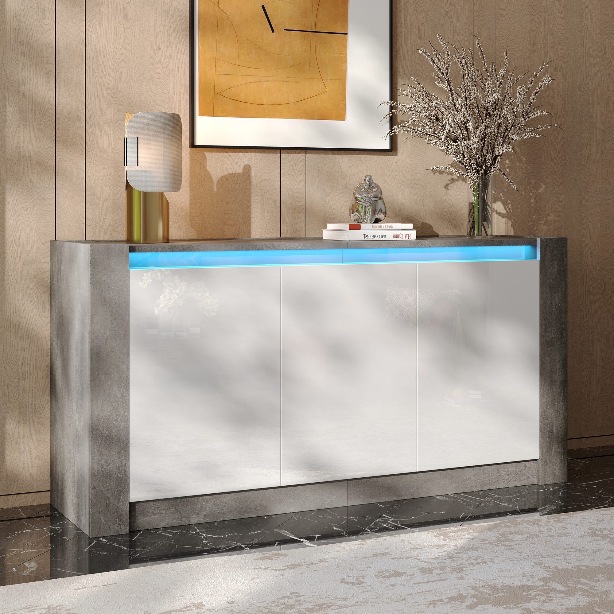 Flieks Sideboard mit LED-Beleuchtung und 3 günstig online kaufen
