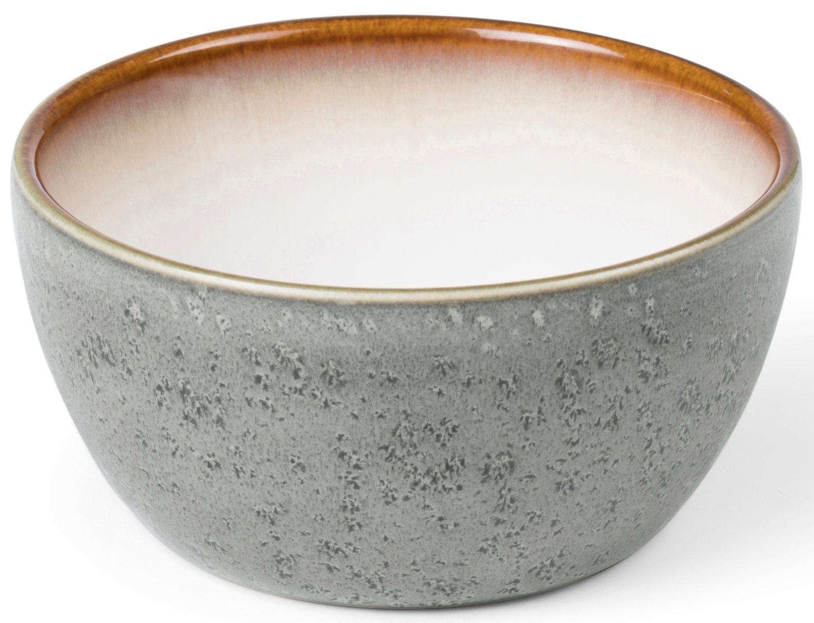 Bitz Schale Bowl matt grey / shiny cream 10 cm, Steinzeug, (Bowls), Schale 10 cm Steinzeug Grau/Creme