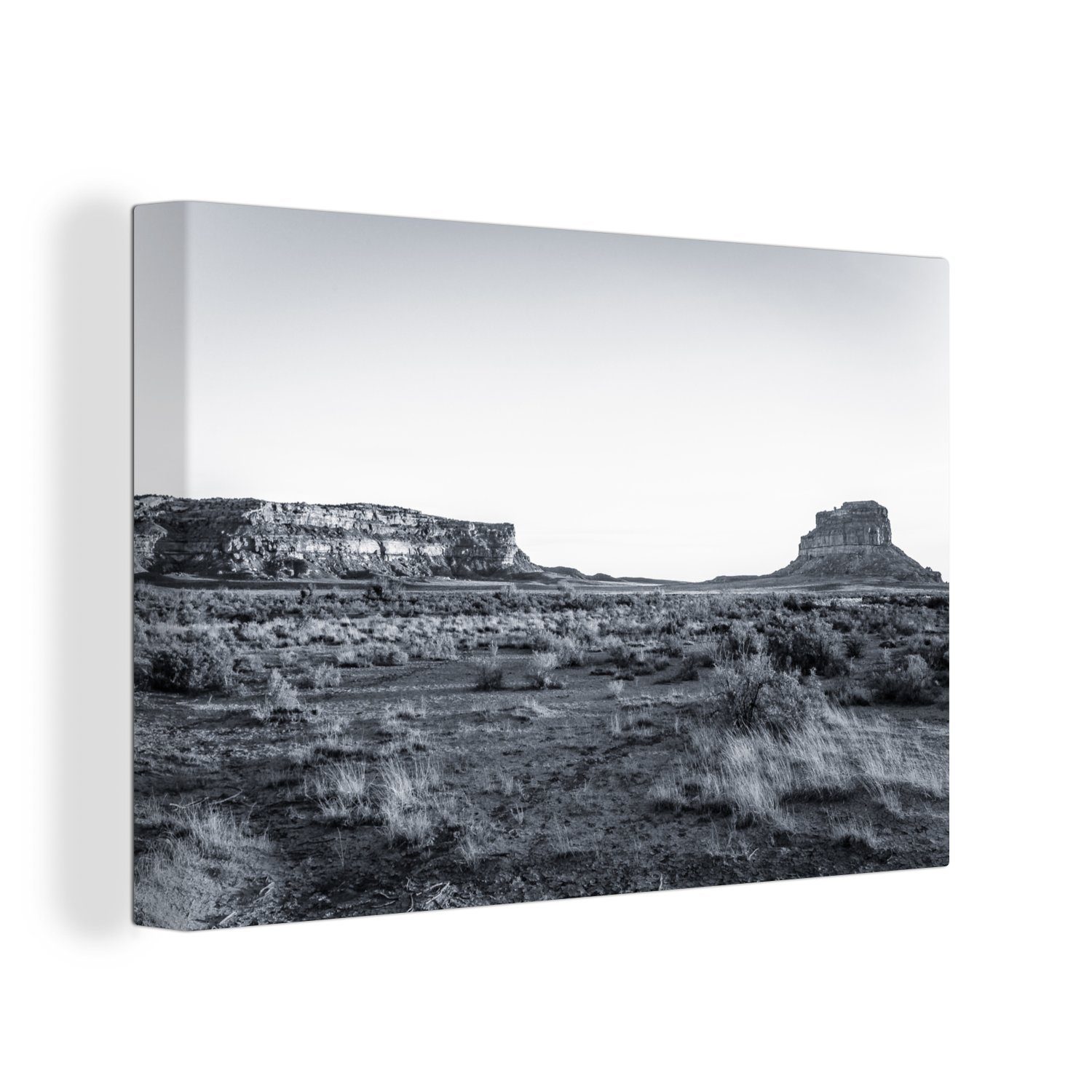 OneMillionCanvasses® Leinwandbild Schwarz-Weiß-Foto vom Chaco-Nationalpark, (1 St), Wandbild Leinwandbilder, Aufhängefertig, Wanddeko, 30x20 cm