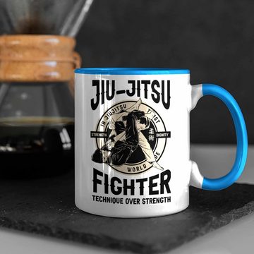 Trendation Tasse Jiu Jitsu Tasse Geschenk für Kampfsportler Geschenkidee Technik über
