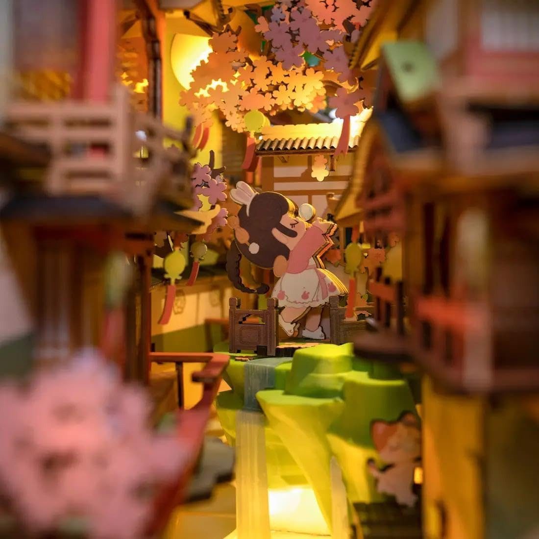 Robotime 3D-Puzzle Robotime Falling Sakura 3D Puzzle aus Holz Booknook DIY, günstig online kaufen