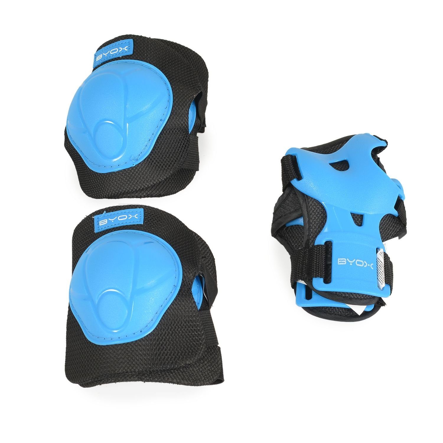 Protektoren Knieschützer blau Schutzausrüstung Protektoren-Set Ellenbogen- und Handgelenk- H110, Byox