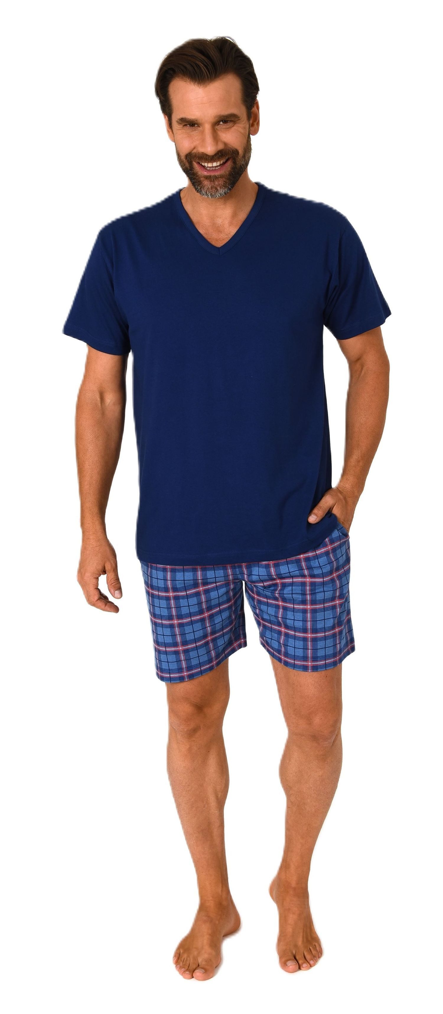 Normann Pyjama Normann Herren kurzarm Schlafanzug günstig online kaufen