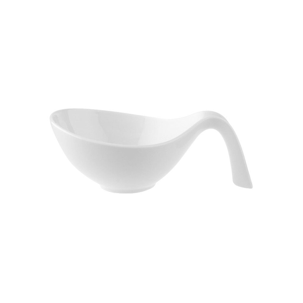 Villeroy & Boch Müslischale Flow Salatschale mit Griff, Porzellan, (1-tlg), Premium Porcelain, 1 Stck, mikrowellensicher,spülmaschinenfest, Made i