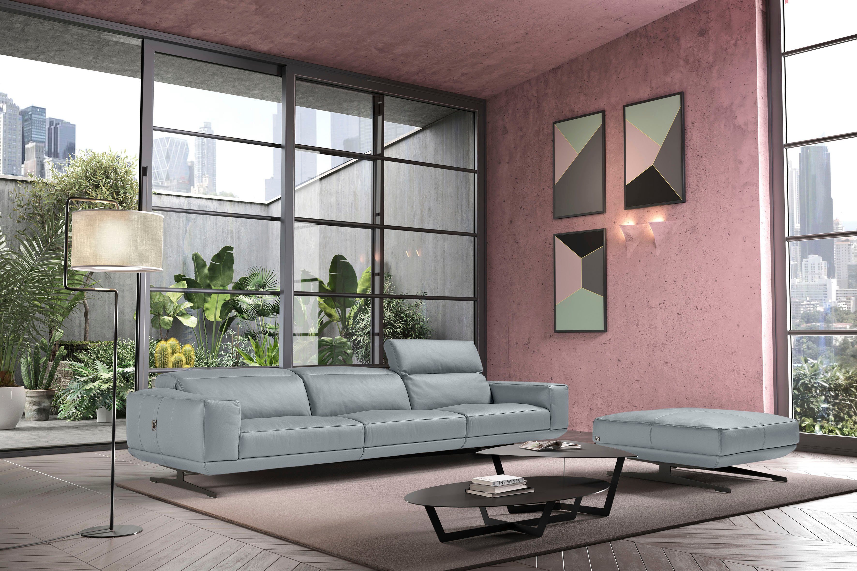 Egoitaliano 3-Sitzer Gloria, super bequem, hochwertige Verarbeitung, edles Design, Megasofa, beidseitig verstellbare Rückenelemente, mit Designmetallfüßen