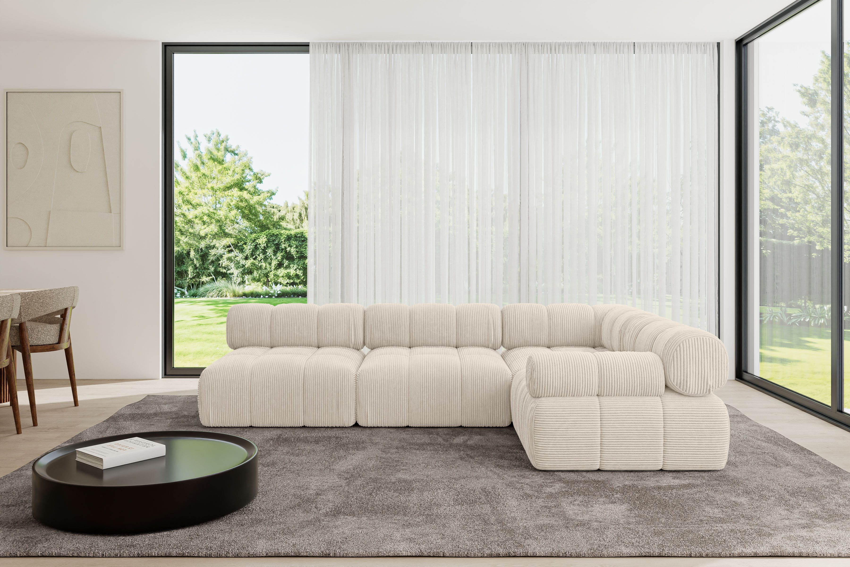ALTDECOR Ecksofa Mende-L2, Sofa Praktische Bequeme Funktionsecke Couch L-Form Eckcouch, Corner Sofa U-Form Vielseitige Sofa Wohnlandschaft Wohnzimmer