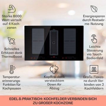 Klarstein Induktions-Kochfeld CGCH3-FullHouse CGCH3-FullHouse, DownAir Abzugshaube Induktions-Kochfeld