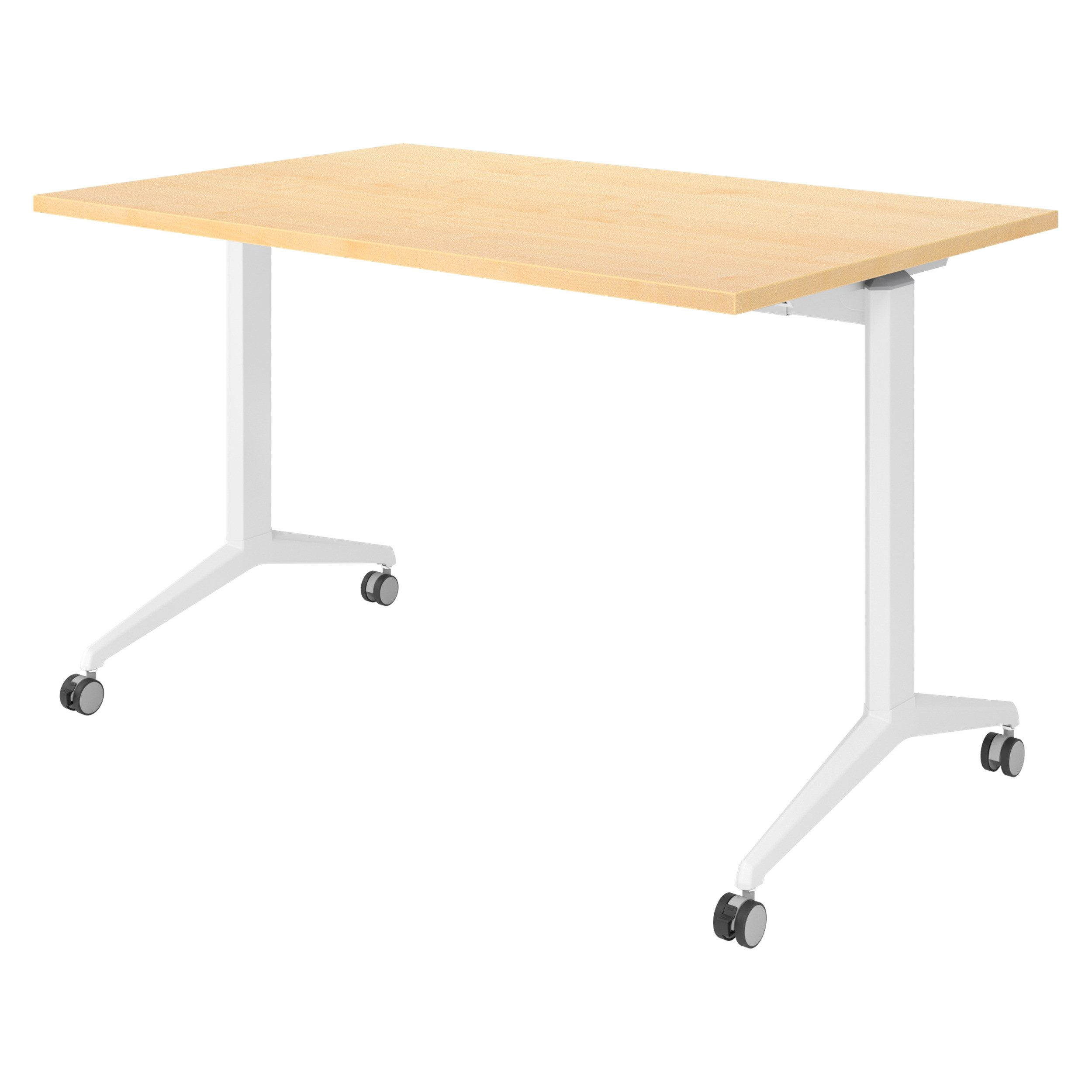 bümö Schreibtisch bümö Seminartische, Rechteck: 120 x 80 cm - Dekor: Ahorn